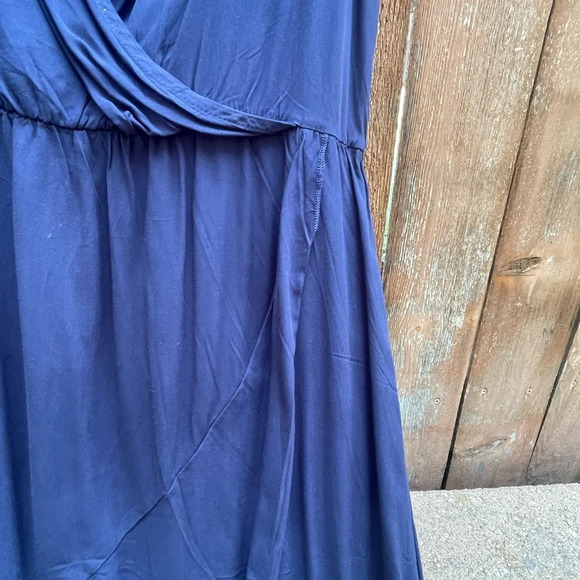 Women’s Navy Blue Light Flowy Dress with Ruffle Edging Size Small - Picture 7 of 11